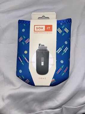 Sok It Blue Insulating Beverage Sleeve for 32 oz Bottles